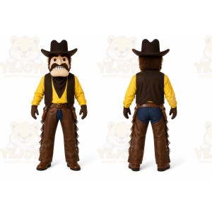 Brown Cowboy Mascot Costume for Events and Promotions