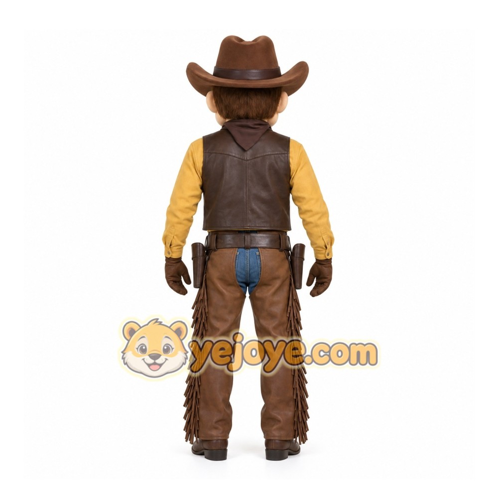 Brown Cowboy Mascot Costume for Events and Promotions Brown Cowboy Mascot Costume for Events and Promotions