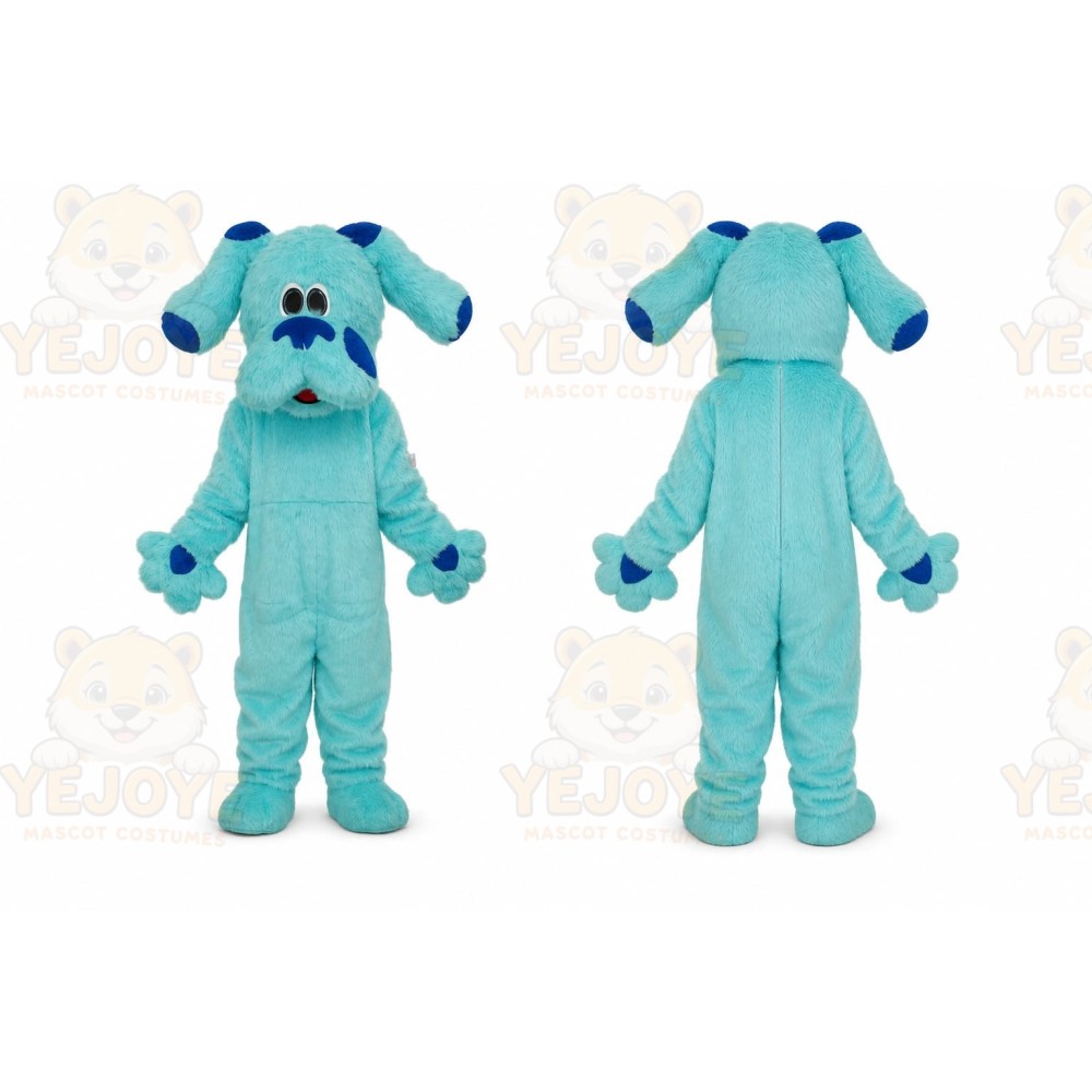Blue Dog Mascot Costume for Children's Events