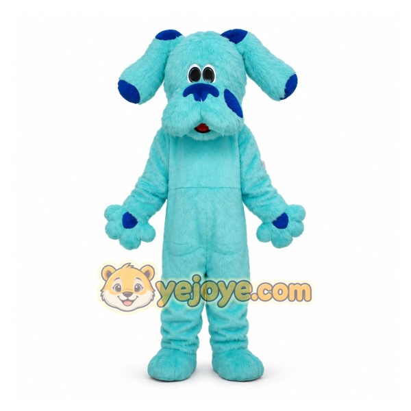 Blue Dog Mascot Costume for Children's Events