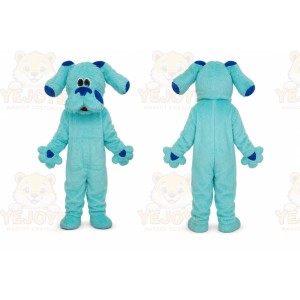 Blue Dog Mascot Costume for Children's Events