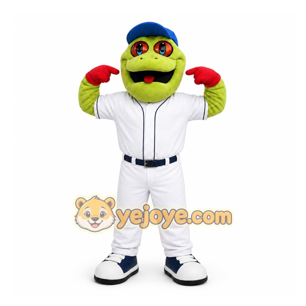 Green Frog Mascot Costume for Sports Events