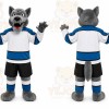 Gray Wolf Mascot Costume for Sports Events