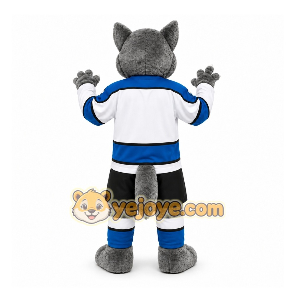 Gray Wolf Mascot Costume for Sports Events Gray Wolf Mascot Costume for Sports Events