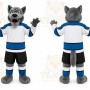 Gray Wolf Mascot Costume for Sports Events