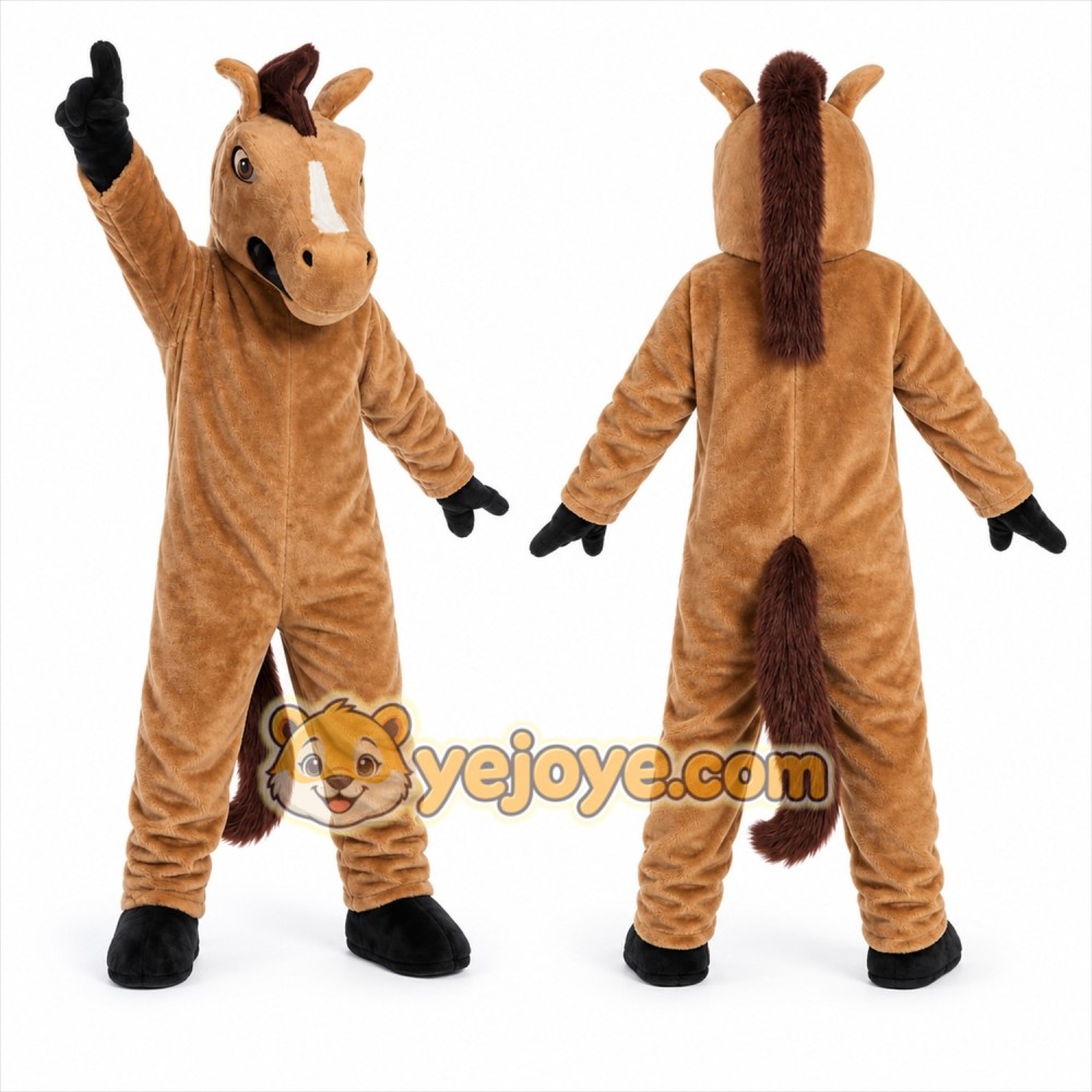 Brown Horse Mascot Costume for Events and Promotions