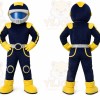 Blue Race Car Driver Mascot Costume for Events and Promotions