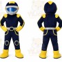 Blue Race Car Driver Mascot Costume for Events and Promotions
