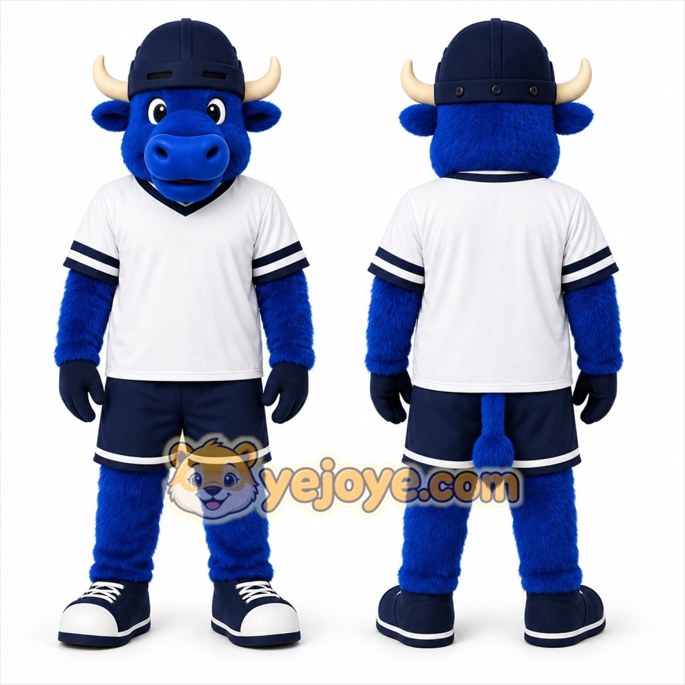 Blue Bull Mascot Costume for Sports Events Blue Bull Mascot Costume for Sports Events