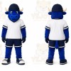 Blue Bull Mascot Costume for Sports Events