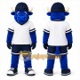 Blue Bull Mascot Costume for Sports Events