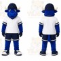 Blue Bull Mascot Costume for Sports Events