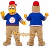 Tan Bird Mascot Costume for Sports Events