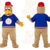 Tan Bird Mascot Costume for Sports Events