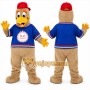 Tan Bird Mascot Costume for Sports Events