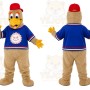 Tan Bird Mascot Costume for Sports Events