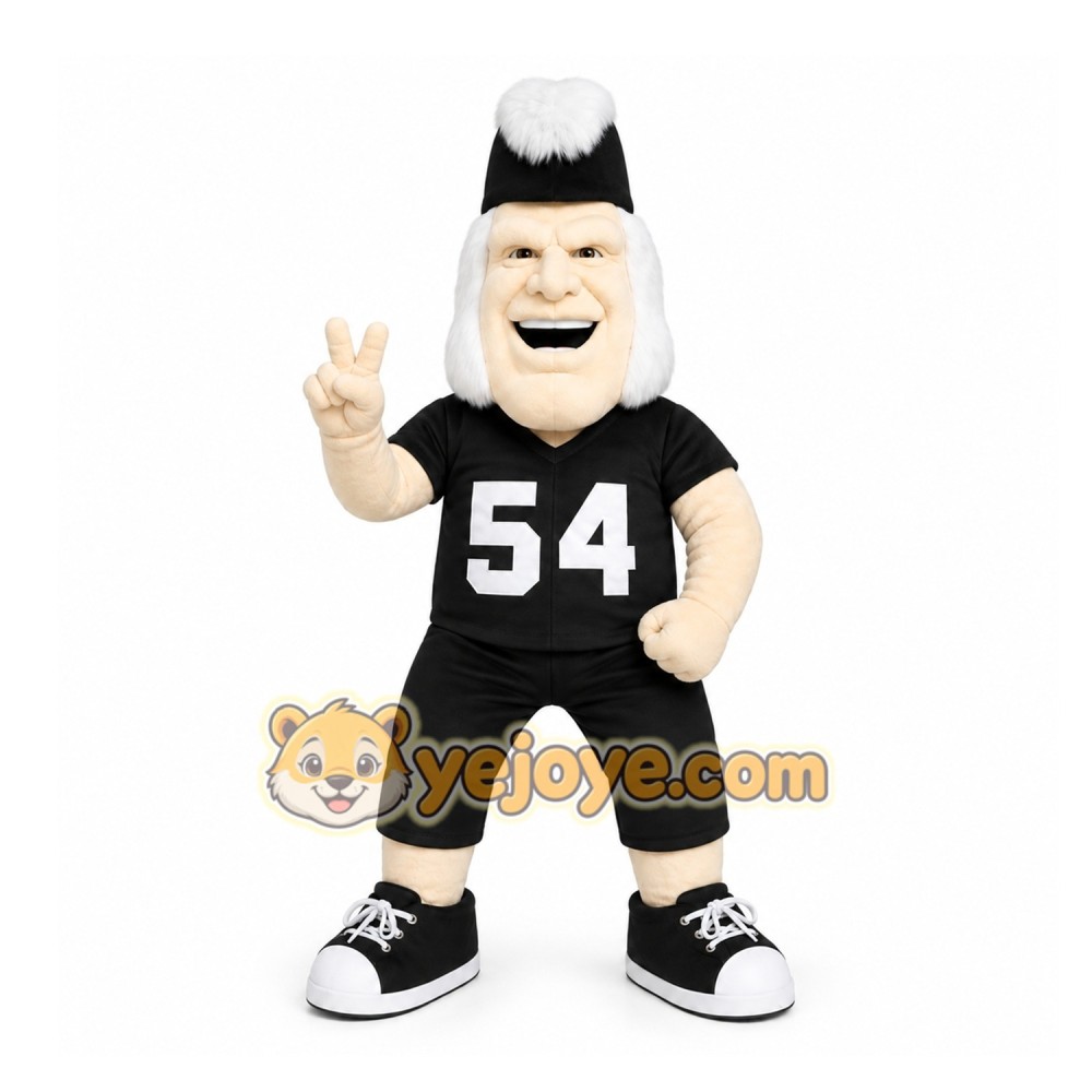 Black Character With Mohawk Mascot Costume for Sports Events Black Character With Mohawk Mascot Costume for Sports Events