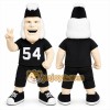 Black Character With Mohawk Mascot Costume for Sports Events Black Character With Mohawk Mascot Costume for Sports Events