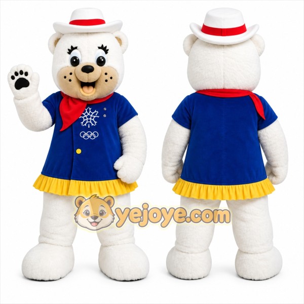 White Bear Mascot Costume for Holiday Events
