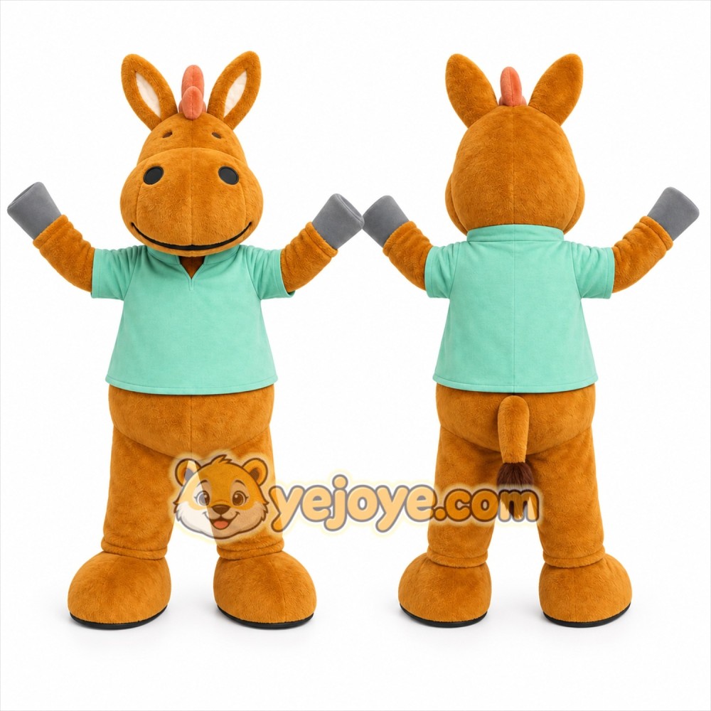 Brown Horse Mascot Costume for Children's Events Brown Horse Mascot Costume for Children's Events