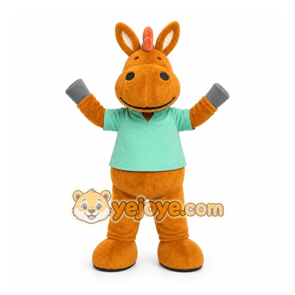 Brown Horse Mascot Costume for Children's Events