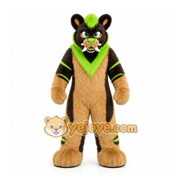 Brown Tiger Mascot Costume for Events and Promotions