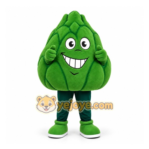 Green Artichoke Mascot Costume for Events and Promotions