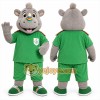 Green Rhinoceros Mascot Costume for Sports Events