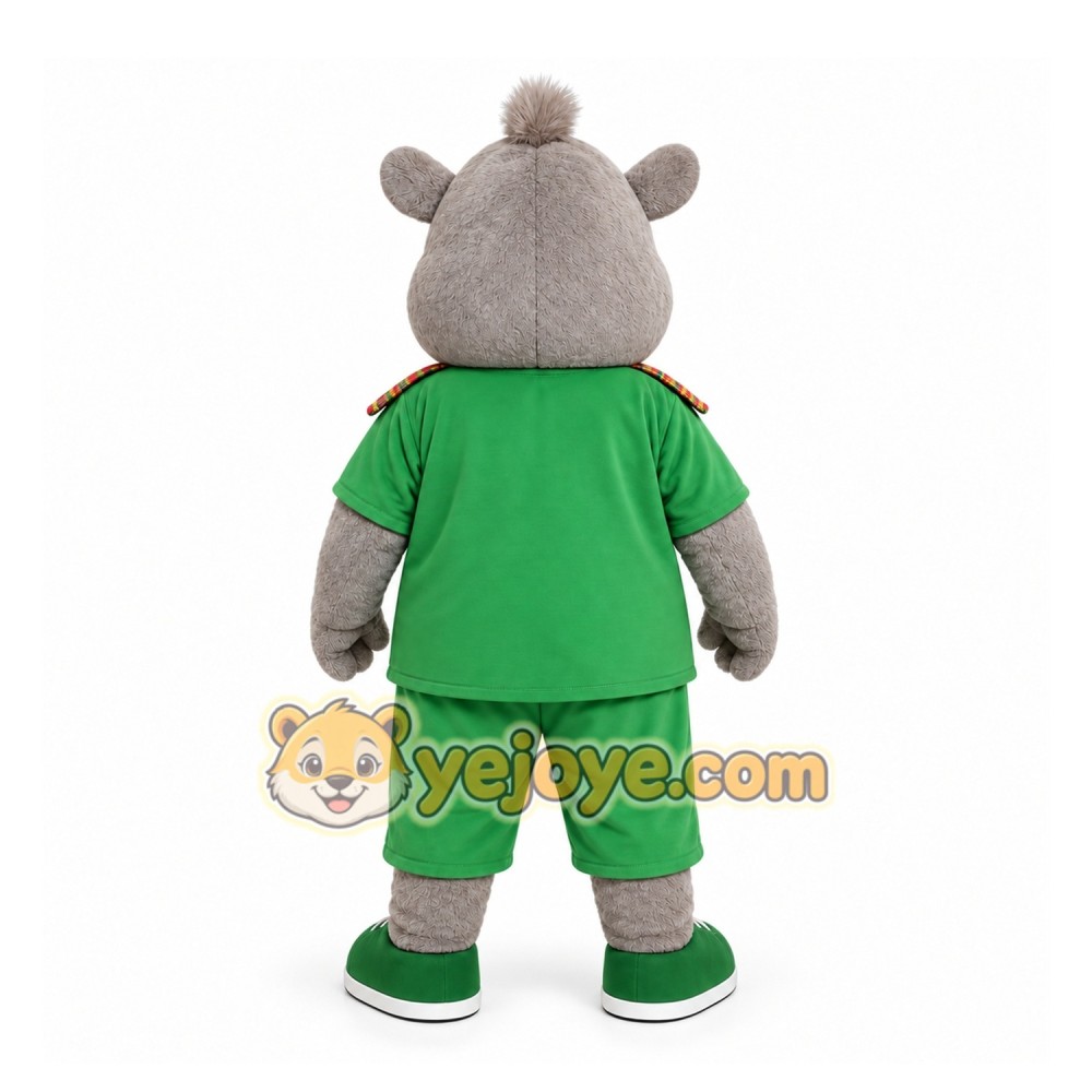 Green Rhinoceros Mascot Costume for Sports Events