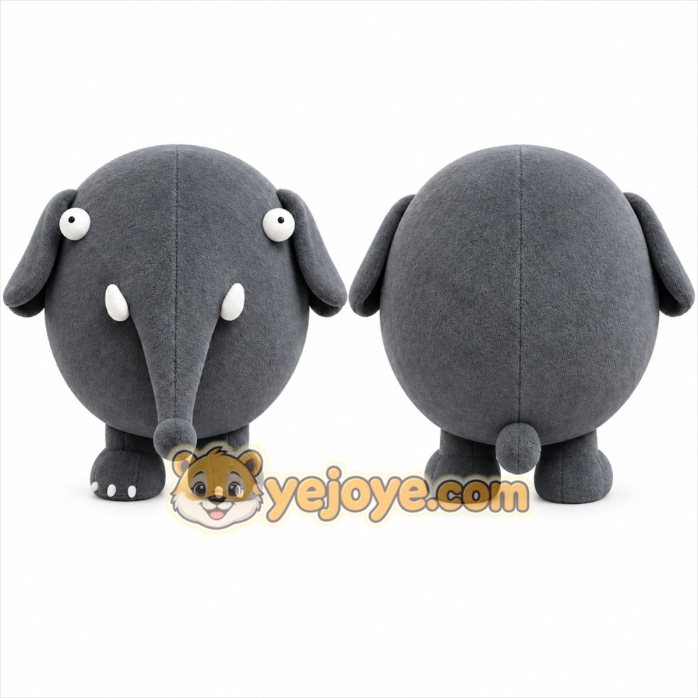 Gray Elephant Mascot Costume for Children's Events