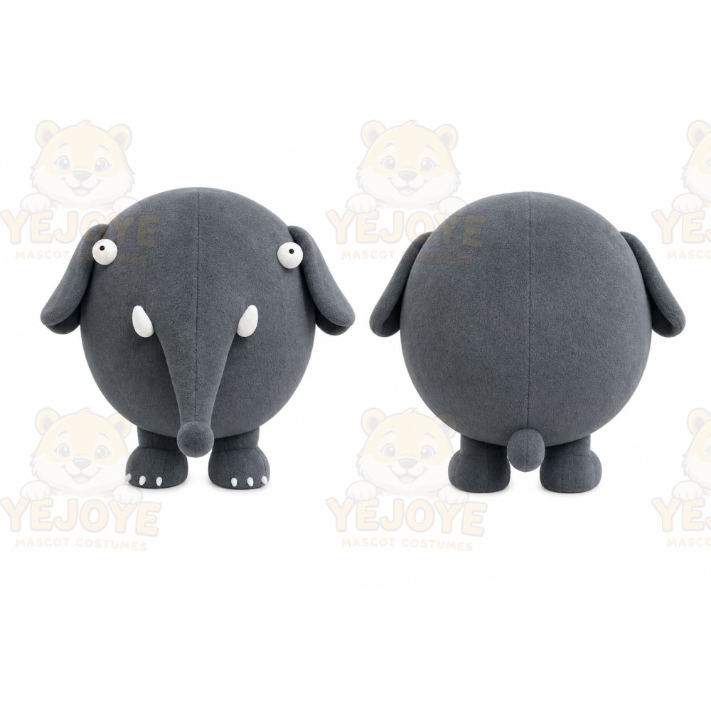 Gray Elephant Mascot Costume for Children's Events