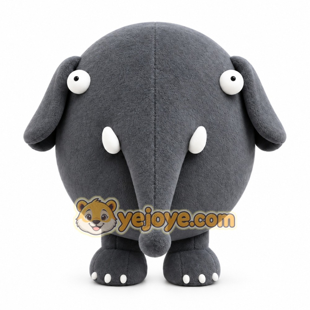 Gray Elephant Mascot Costume for Children's Events
