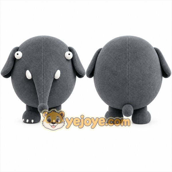 Gray Elephant Mascot Costume for Children's Events