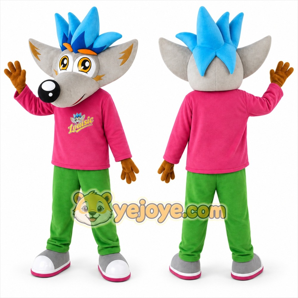 Gray Wolf Mascot Costume for Children's Events