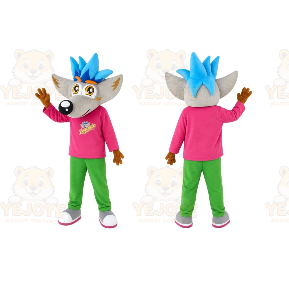 Gray Wolf Mascot Costume for Children's Events