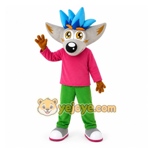 Gray Wolf Mascot Costume for Children's Events Gray Wolf Mascot Costume for Children's Events