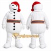 White Snowman Mascot Costume for Holiday Events White Snowman Mascot Costume for Holiday Events