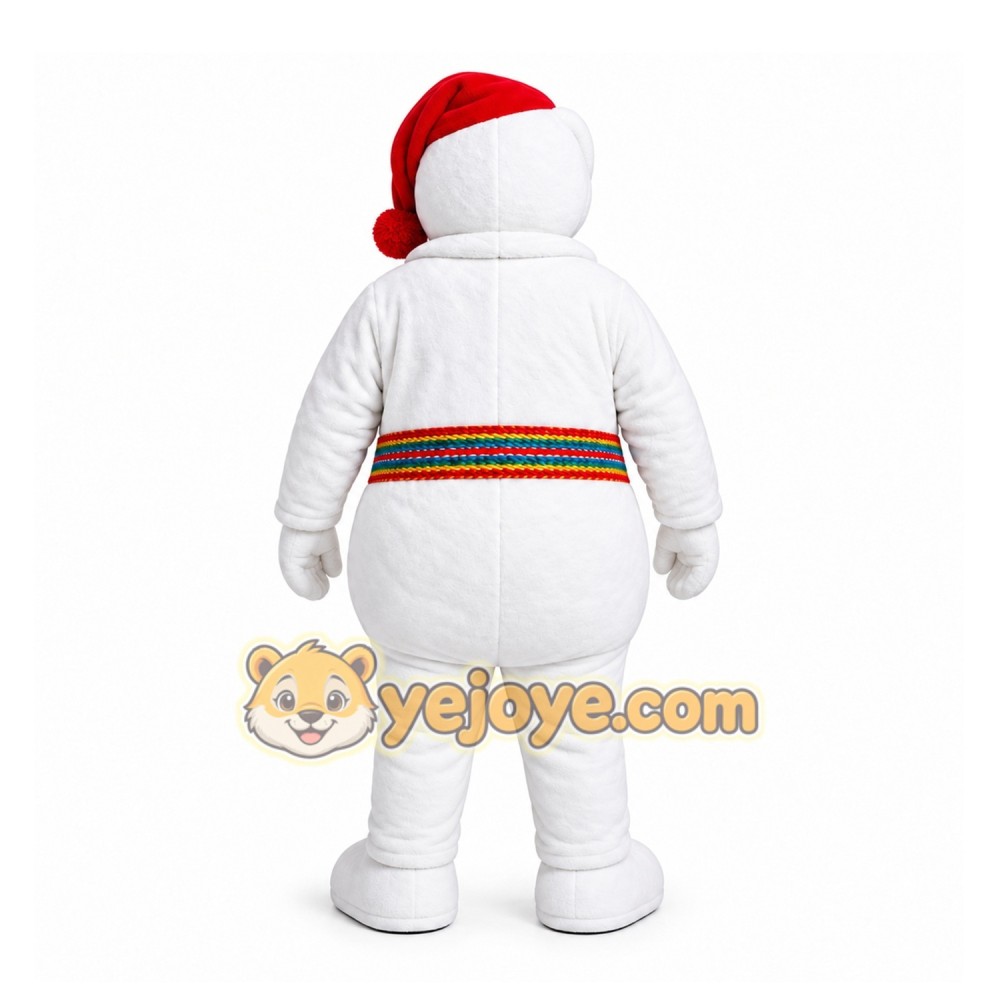 White Snowman Mascot Costume for Holiday Events White Snowman Mascot Costume for Holiday Events
