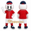 White Baseball Mascot Costume for Sports Events White Baseball Mascot Costume for Sports Events