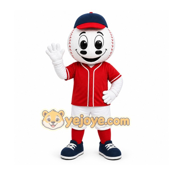 White Baseball Mascot Costume for Sports Events