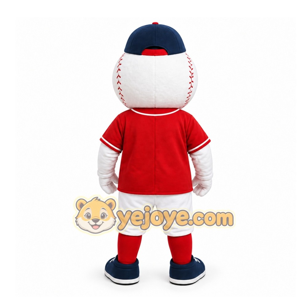 White Baseball Mascot Costume for Sports Events White Baseball Mascot Costume for Sports Events