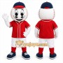 White Baseball Mascot Costume for Sports Events