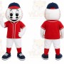 White Baseball Mascot Costume for Sports Events