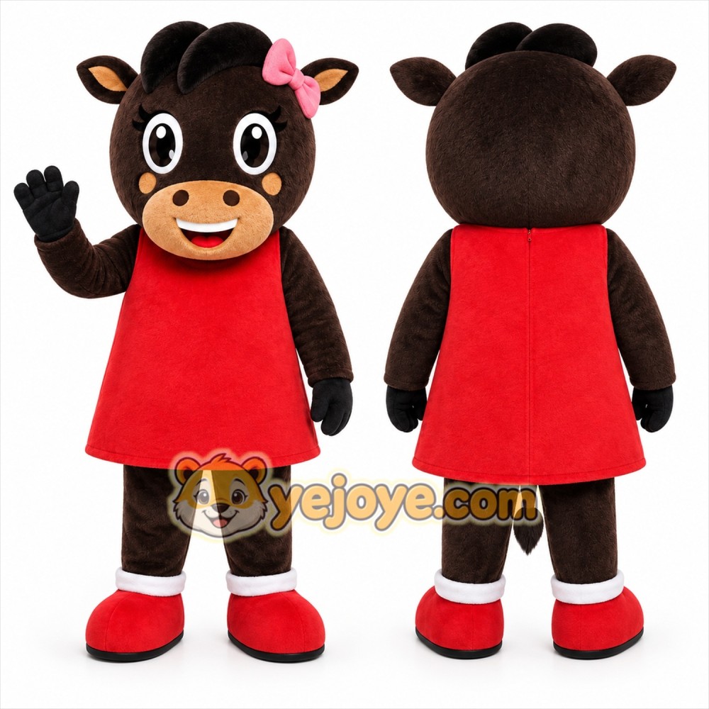 Black Cow Mascot Costume for Children's Events Black Cow Mascot Costume for Children's Events