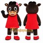 Black Cow Mascot Costume for Children's Events