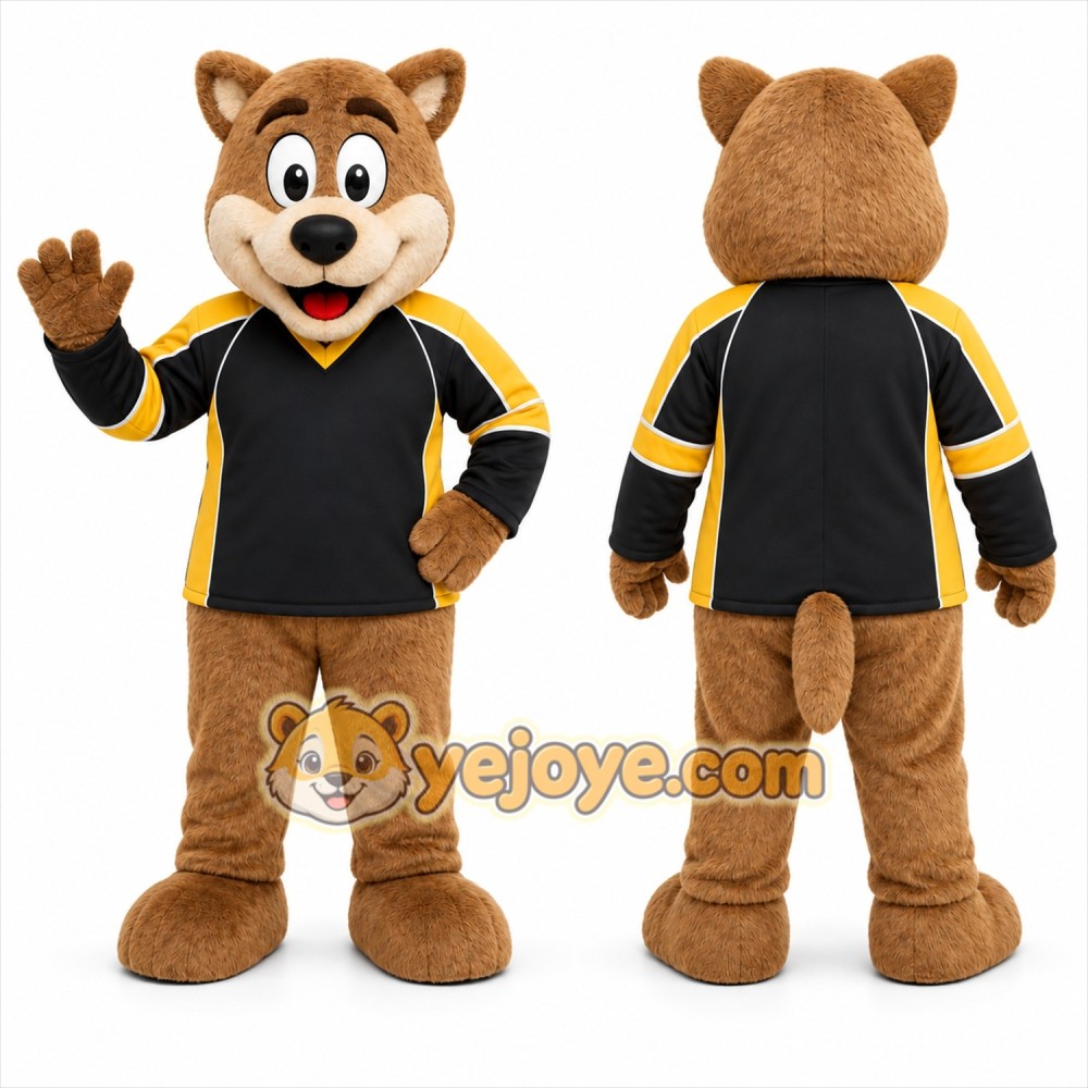 Brown Dog Mascot Costume for Sports Events Brown Dog Mascot Costume for Sports Events