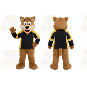 Brown Dog Mascot Costume for Sports Events