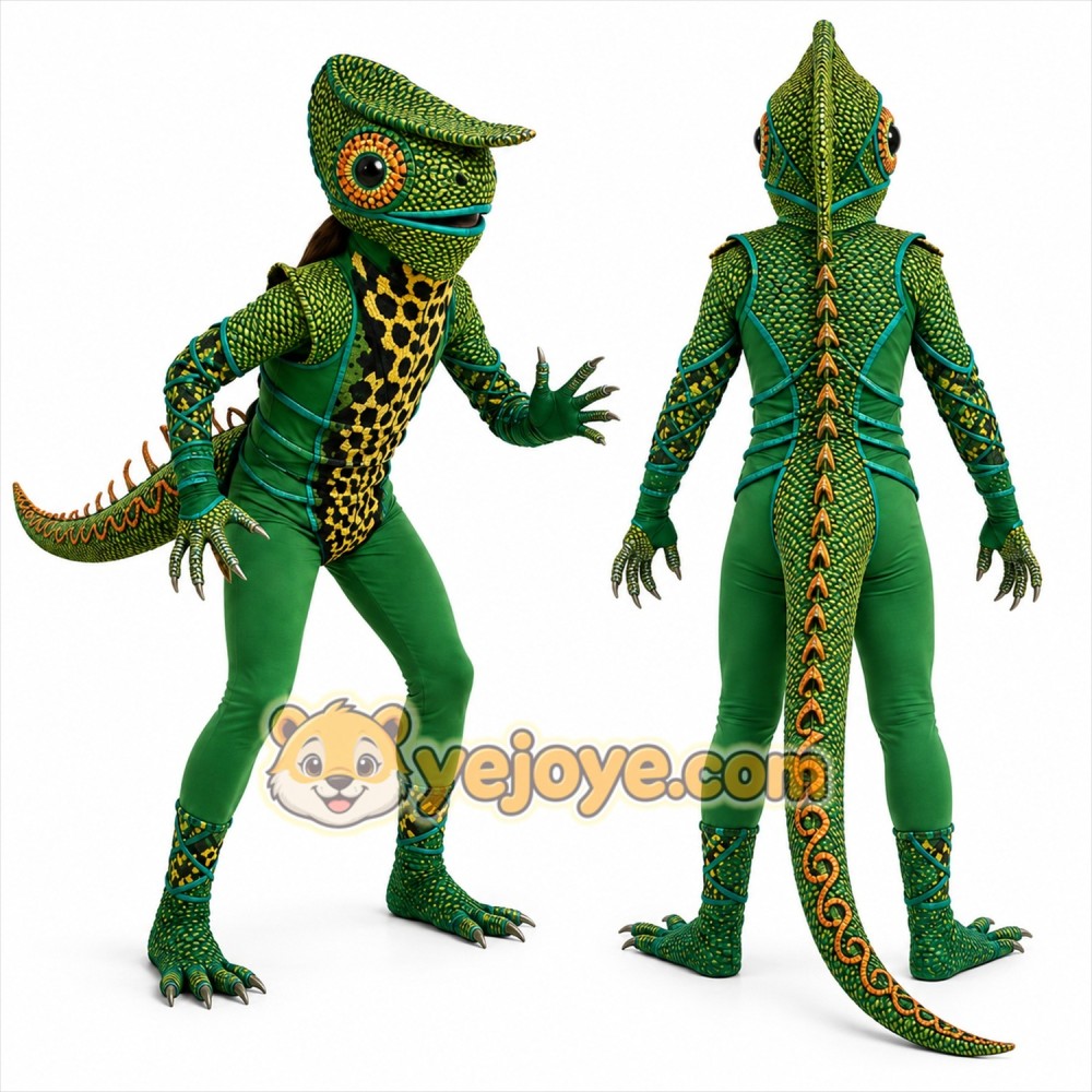 Green Lizard Mascot Costume for Events and Promotions Green Lizard Mascot Costume for Events and Promotions