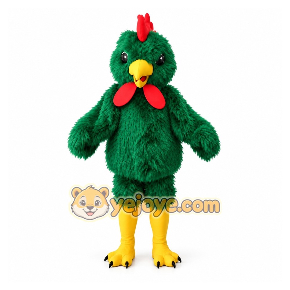 Green Chicken Mascot Costume for Events and Promotions Green Chicken Mascot Costume for Events and Promotions