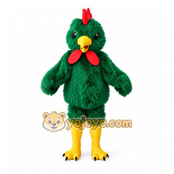 Green Chicken Mascot Costume for Events and Promotions Green Chicken Mascot Costume for Events and Promotions